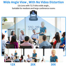 Load image into Gallery viewer, Runpu 1080P/60fps NDI Conference PTZ Video Camera 12/20/30x Zoom Ai Auto Tracking PTZ SDI Camera HDMI USB Outputs Support POE
