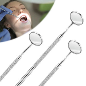 Dental Mouth Mirror Multifunction Checking The Inside of The Oral Cavity Stainless Steel Handle Tool Detachable Mirror Head