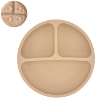 Load image into Gallery viewer, Silicone Baby Sucker Plate &amp; Rice Spoon Set Cute Cartoon Tableware
