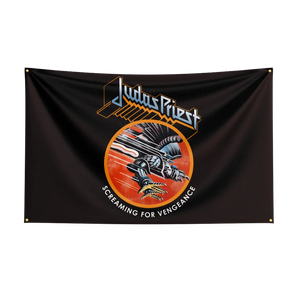 3x5 Ft J-Judas P-Priest Heavy Rock Band Flag Polyester Digital Printing Banner for Bedroom Wall Art Out Door Tapestry Decoration
