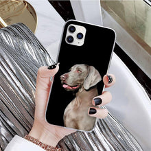 Load image into Gallery viewer, Dog Phone Case For Iphone 11 12 13 Mini Pro Max 8 7 6 6s Plus X 5 Se 2020 Xr Xs Case Shell Cute Funny Pattern Black Phone Case
