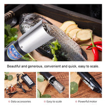 Load image into Gallery viewer, 120W Electric Fish Scaler Fishing Scale Fish Cleaning Tools Fish Scale Remover Fish Scales Scraper Descaler Seafood Cleaner Tool
