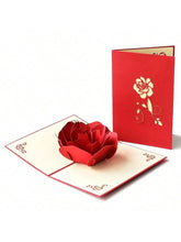 Load image into Gallery viewer, 3D Pop-Up Happy Birthday Rose Card - Perfect for Anniversaries, Mother's Day, Weddings - Greeting Women,Youngsters with Envelope
