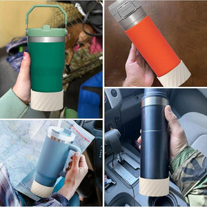 Silicone Boot Sleeve for Stanley 40 oz Quencher & IceFlow 20oz 30oz, Protective Tumbler Cup Boot Sleeve Water Bottle Accessories