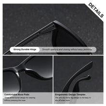 Load image into Gallery viewer, BARCUR Fashion Energetic Polarized Sunglasses for Women – Transparent Lightweight PC Frame Oval UV400 Protection Ladies Holiday Sun Glasses with Stylish Mirror Lens and Elegant White Gift Box – Perfect for Travel Beach &amp; Summer Outings
