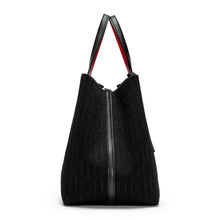 Load image into Gallery viewer, CHCH Large Capacity Black Knitted Tote Bag – Simple Shopping Handbag
