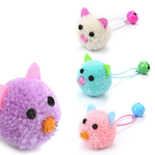 Load image into Gallery viewer, 4pcs/lot Plush Mouse Cat Toy Cute Bell Mice Funny Cat Toys Cute Plush Teeth Cleaning Balls Chewing Soft Molar Toy Faux Pet Toy Colorful Plush Mouse Head with Bell Rope Cat Toy Interactive Cat Toy
