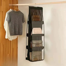 Load image into Gallery viewer, Hanging Closet Organizer Bag - Eco-Friendly 3D Transparent Storage for Tote Bags &amp; Purses
