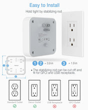 Load image into Gallery viewer, TESSAN Multi Outlet Splitter with 8 AC Outlets &amp; 3 USB (1 USB C) Surge Protector Multi Outlet Extender for Home Office Dorm
