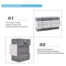 Load image into Gallery viewer, AC SPD Surge Protection 2P 3P 4P 10〜20KA/20〜40KA /30KA〜60KA House Lightning  Protector Low-Voltage Arrester Protective Device

