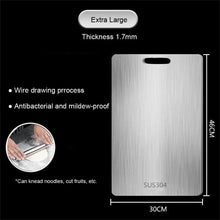 Load image into Gallery viewer, 316 Stainless Steel Chopping Board – Thickened Double-Sided Antibacterial Cutting Board for Kitchen &amp; Dough Kneading
