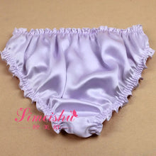 Load image into Gallery viewer, 3pcs/lot, Women&#39;s 100% Silk Panties String Bikinis Sexy Briefs High quality ruffled silk underwear
