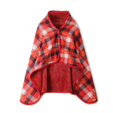 Load image into Gallery viewer, Double-Layer Tartan Plaid Blanket Scarf – Warm Winter Shawl for Women
