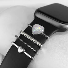 Load image into Gallery viewer, Metal Charms Decoration For Apple Watch Strap 5 Pcs Diamond Jewelry Ring for Iwatch Samsung Galaxy Watch Band Accessories Nails
