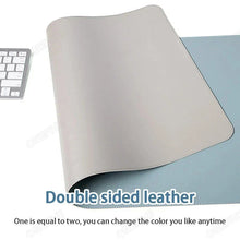 Load image into Gallery viewer, Large PU Leather Office Desk Mat – Waterproof Dual-Tone Mouse Pad &amp; Keyboard Desk Protector for Home or Office
