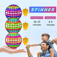 Load image into Gallery viewer, Flying Spinner Ball with LED Lights – Hand-Controlled Boomerang Toy for Kids &amp; Adults, 360° Rotating Indoor Outdoor Hover Ball
