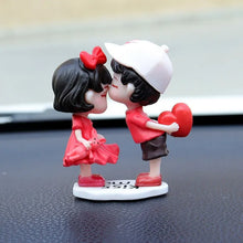 Load image into Gallery viewer, Couple Cute Ornaments for Car, Car Decoration Cute Cartoon Couples Action, Cartoon Car Dashboard Decorations, Cute Lovely Kiss C
