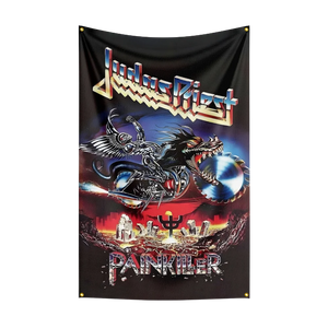 3x5 Ft J-Judas P-Priest Heavy Rock Band Flag Polyester Digital Printing Banner for Bedroom Wall Art Out Door Tapestry Decoration