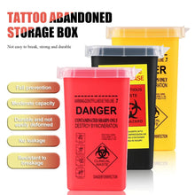 Load image into Gallery viewer, 1L Capacity Sharps Container Medical Needles Bin Biohazard Tattoo Piercing Needles Disposal Collect Box Tattoo Artist Waste Box
