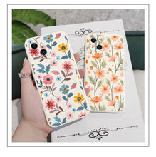 Load image into Gallery viewer, Brilliant Flowers Phone Case For iPhone 14 13 Pro Max Mini Cute Multicolored Flowers Pattern Cover Slim Silicone Shockproof Bumper Back Cover
