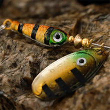 Load image into Gallery viewer, Rotating Metal Spinner Fishing Lure 9.1g 7cm – Sequin Hard Bait with Treble Hook for Bass, Pike, Carp &amp; Trout
