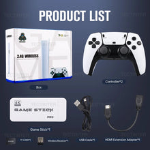 Load image into Gallery viewer, M15 4K Game Stick Mini Video Games Consoles Retro Handheld 20000 Games Player HD Video Game Stick 2.4G Double Wireless Controlle
