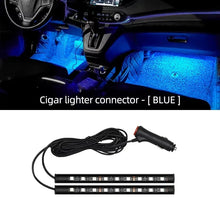 Load image into Gallery viewer, 2-in-1 LED Car Neon Foot Light - USB &amp; Cigarette Lighter Interior Ambient Lamp
