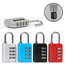 Load image into Gallery viewer, 4 Digits Password Code Combination Padlock Aluminum Alloy Suitcase for Luggage Travel Code Lock Code Keyed Anti-thieft Lock
