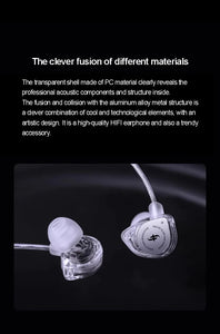 SIMGOT EW100 이어폰 유선이어폰 인이어 In-earHiFi Wired Headphone Dual-Magnetic-Circuit Dual-Cavity Dynamic For Computer Games Music Earplug