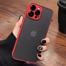 Load image into Gallery viewer, Luxury Shockproof Armor Phone Case For iPhone 11 12 13 14 Pro Max Silicone Clear Hard Cover Protective Hard Back Cover with Soft Edge Bumper Shockproof Anti-Drop Case For iPhone
