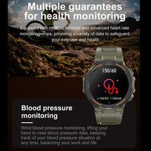 Load image into Gallery viewer, Smartwatch Military Men 360*360 HD Screen Flashlight Health Monitoring Waterproof Heart Rate BT Call Smart Watch For Android IOS
