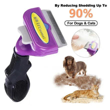 Load image into Gallery viewer, Cat &amp; Dog Hair Removal Comb – Professional Grooming Brush for Shedding Control, Massage &amp; Cleaning | Stainless Steel Deshedding Tool
