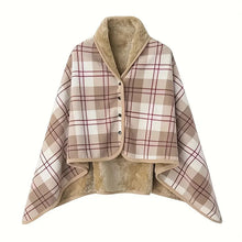 Load image into Gallery viewer, Wearable Blanket Shawl – Flannel Lazy Office Wrap
