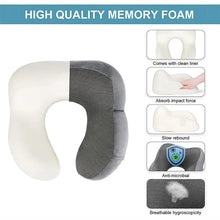 Load image into Gallery viewer, Soft Travel Pillow U Shaped Travel Healthcare Memory Foam Neck Cervical Airplane Pillow Neck Cushion
