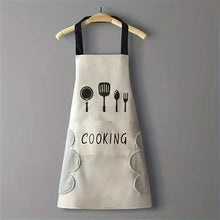 Load image into Gallery viewer, Unisex Adjustable Kitchen Apron – Solid Color PVC Cooking Apron with Pocket
