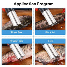 Load image into Gallery viewer, Wireless Portable Electric Fish Scaler Remover Fish Scraper Cleaner Fish Scaler Cordless Fish Remover Cleaner Seafood Tools
