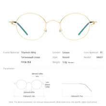 Load image into Gallery viewer, FONEX Screwless Round Eyeglasses – Titanium Alloy Frame for Men &amp; Women
