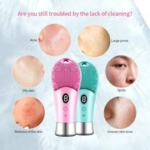 Load image into Gallery viewer, Electric Silicone Facial Cleanser Massager 9 Gear Sonic Waterproof Rechargeable Exfoliating Electric Face Scrubber Clean Brush
