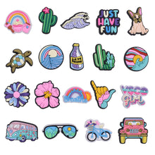 Load image into Gallery viewer, Wholesale 1pcs PVC Shoe Accessories for Crocs Charms Beach Vacation Badge Women Sandals Buckle Kids Pins Men Decoration Jeans
