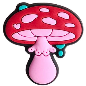 Cute Mushroom Shoe Charms Pin for Crocs Accessories Charms Clogs Bubble Slides Shoe DIY Shoe Decoration Kids Party Gifts