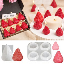 Load image into Gallery viewer, 3D Strawberry Aromatherapy Candle Silicone Mold DIY Handmade Romantic Scented for Valentine's Day Party Home Decor Birthday Gift
