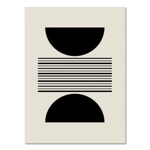 Load image into Gallery viewer, Geometric Leaf Rainbow Boho Canvas Wall Art | Nordic Abstract Poster
