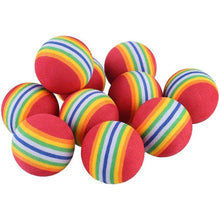 Load image into Gallery viewer, 10pcs Cat Toy Balls Interactive for Indoor Cat Red Rainbow Soft Foam Puppies Toy Balls Activity Chase Quiet Play Sponge Ball  Toy Balls for Dog Puppies Kittens
