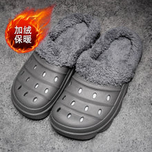 Load image into Gallery viewer, Waterproof cotton slippers for men winter 2024 new cashmere thickened warm waterproof non-slip indoor shoes
