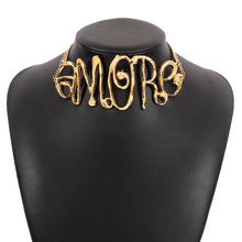 Load image into Gallery viewer, Women&#39;s Metallic Convertible Gold-Color Choker For Women Luxury Statement Bib Layers Pendant Necklace JURAN Fashion Jewelry
