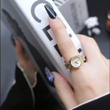 Load image into Gallery viewer, 2023 Unique Imitation Watch Design with Gold Color Open Ring, Gothic Girls&#39; Fashion Jewelry For Women Party Luxury Accessories
