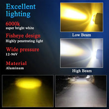Load image into Gallery viewer, 1PC H4 LED Motorcycle Headlight H6 BA20D P15D CSP Led Lens White Yellow Hi Lo Beam Spotlight Motorbike Scooter Running Lamp
