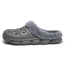 Load image into Gallery viewer, Waterproof cotton slippers for men winter 2024 new cashmere thickened warm waterproof non-slip indoor shoes
