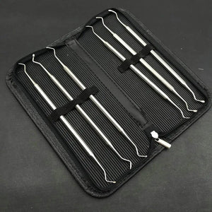 6pcs/set Dental Excavator Set of 6 Restorative Spoon Dental Instrument Tooth Whitening Pick Whientener Bleah Remove Stain