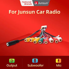 Load image into Gallery viewer, Junsun Car Stereo Radio RCA Output Wire Aux-in Adapter Cable Car Accessories
